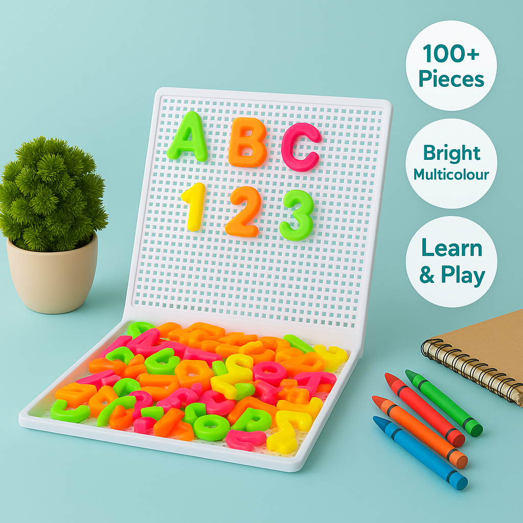 Number Learning Blocks Toy with Pegboard