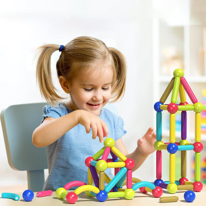 STEM Magnetic Sticks & Blocks – Build 25 Pieces